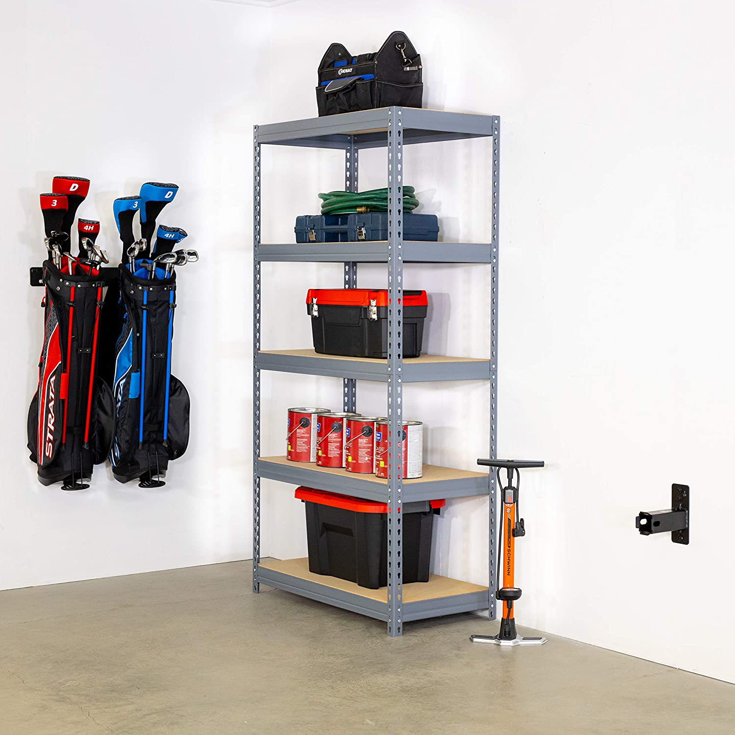 Load Capacity 50kg Hitch Wall Mount Bike Rack Trailer Hitch Carrier Storage Bracket