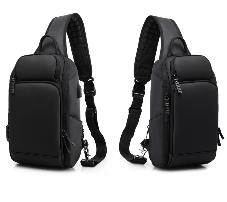 High quality custom logo men's fashion waterproof business sling bag shoulder bag chest bag