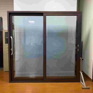 China Balcony Position Aluminium Sliding Glass Doors With Double Tempered Glaze Custom Color wholesale