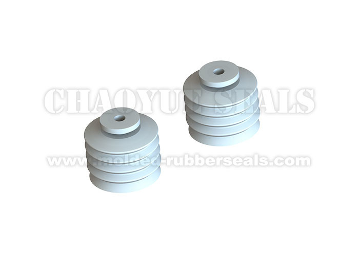 25 mm White Color Silicone Rubber Suction Cup High Tear Strength and Alcohol Resistance