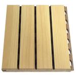 Prefabricated Concrete Wooden Grooved Acoustic Panel Interior Grooved Partition
