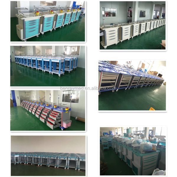 Guangzhou Cheap Hospital Emergency Trolley Equipment Resuscitation Trolley Pediatric Medical Crash Cart Price
