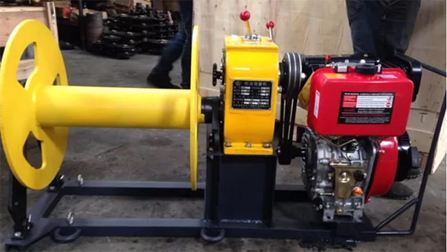 50kn Wire Rope Traction Winch for Power Line Construction