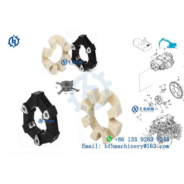 Crawler Excavator Engine Drive Shaft Coupling , Flywheel Power Transmission