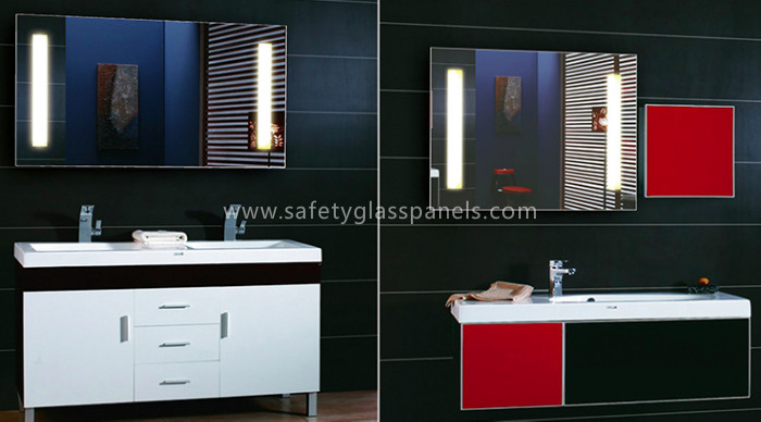 Rectangle 5mm Automobile Tinted Mirror Glass Coated With Silver And Copper