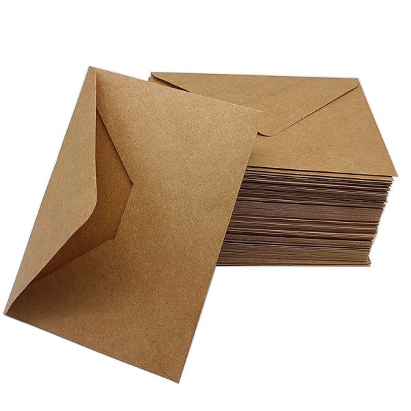 Custom Size Printable Recycle Color Black White Brown Kraft Paper Envelope