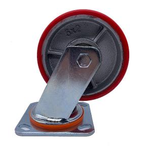 China 4 Inch Cast Iron PU Tread Swivel Caster wholesale