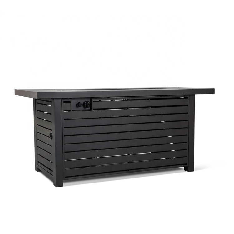Aluminum Patio Gas 50000BTU Square Fire Pit Table Customized Color
