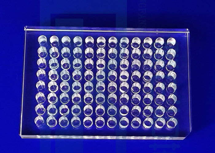 Quartz Precision Glass Machining Hemagglutination Plate SIO2 96 Well