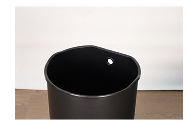 Manufacture Quality Bullet Lid Open Top Standing Garbage Can Stainless Steel Hotel Waste Bin
