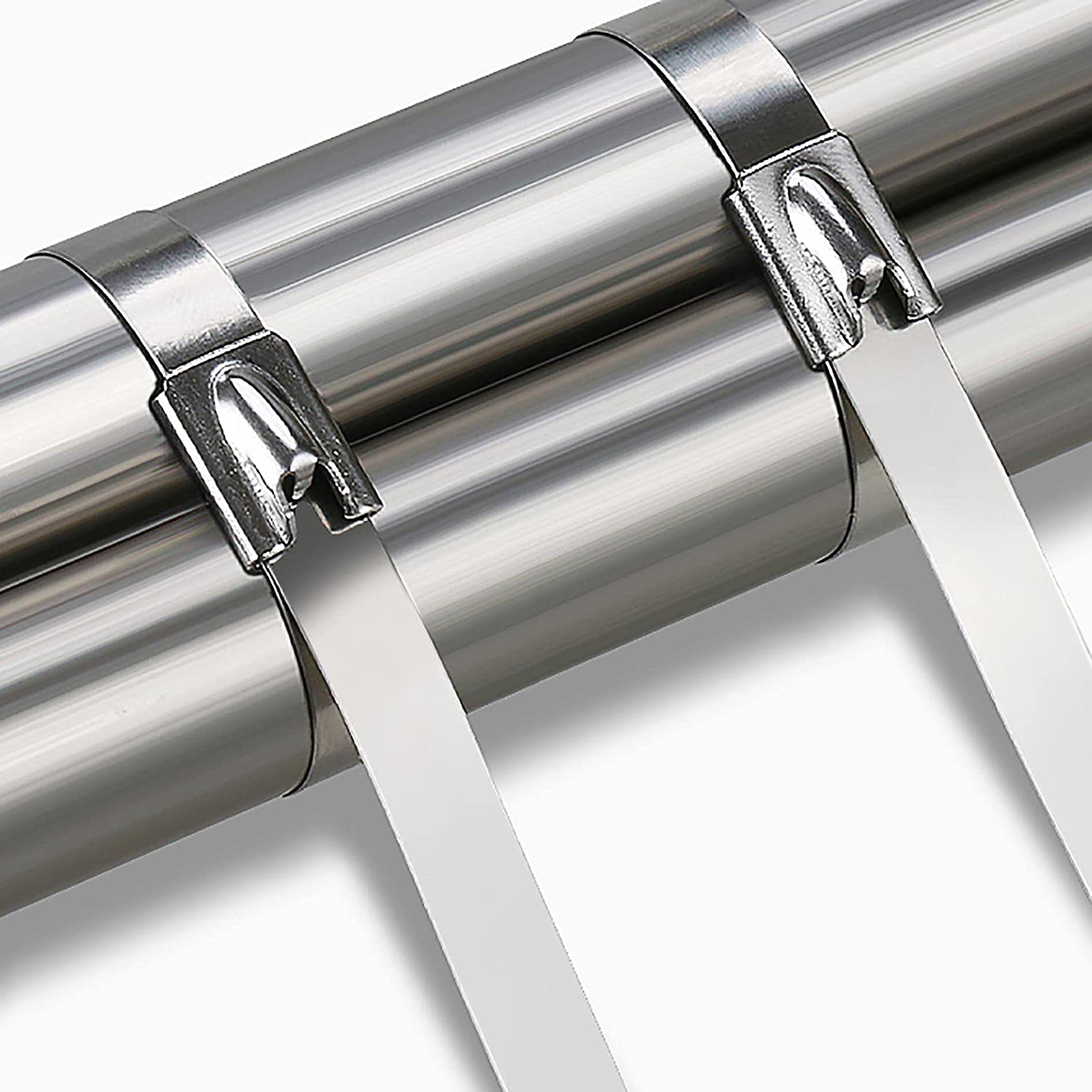 Heat-Resistant White Stainless Steel Cable Ties 304/316 Self-Locking Metal Zip Tie with 100% QC Passed Certification