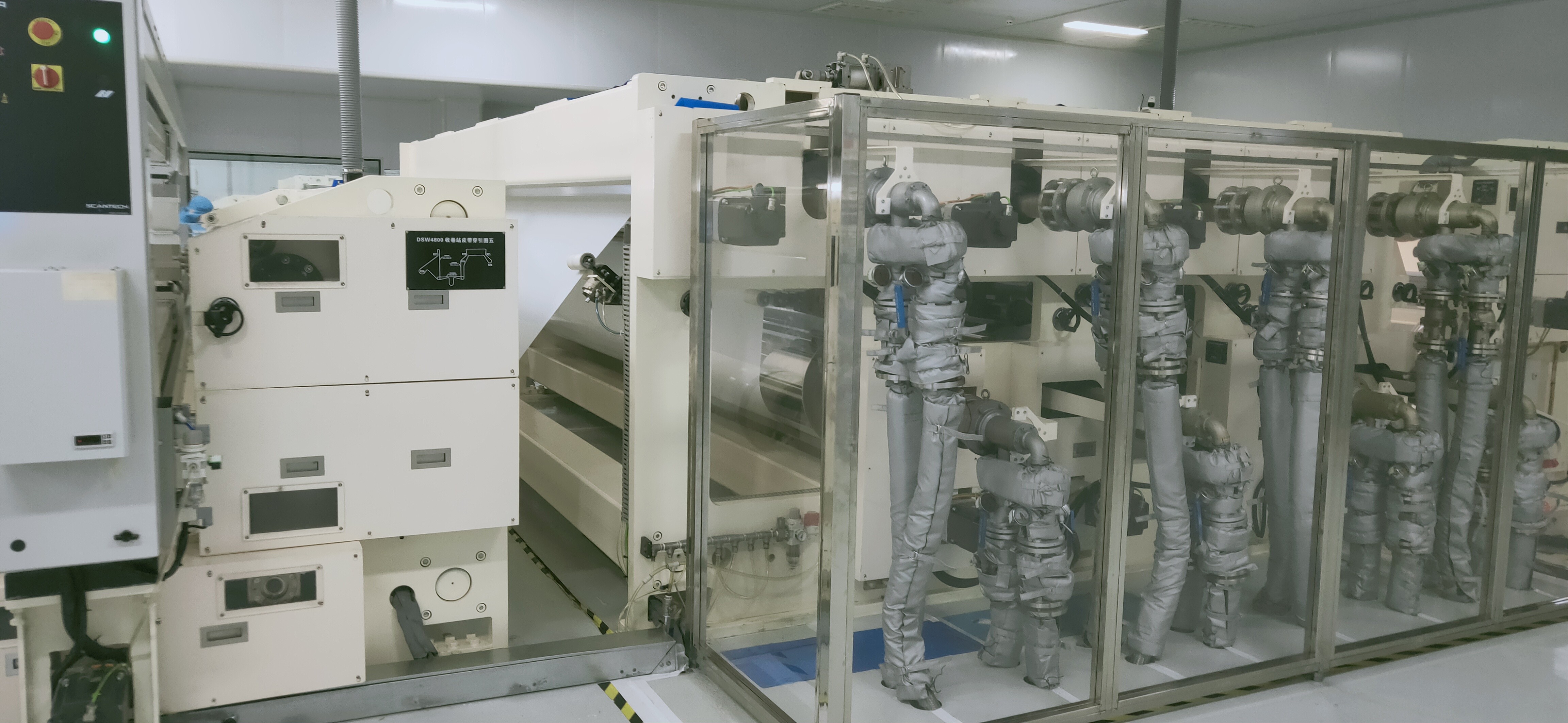 50 Micron Plastic Film Rewinder , PE Film Rewinding Machine