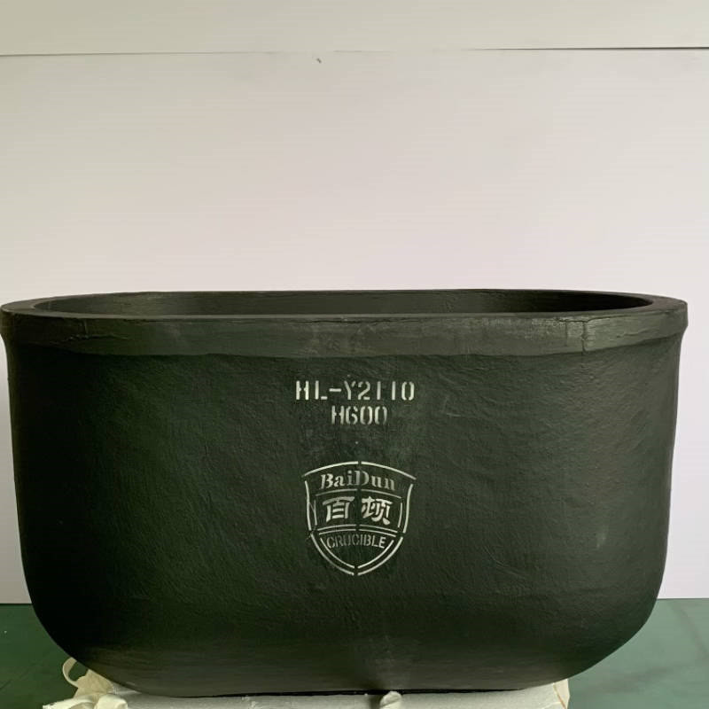 Silicon Carbide Graphite Oval Type Crucible Metal Melting High Thermal Conductivity