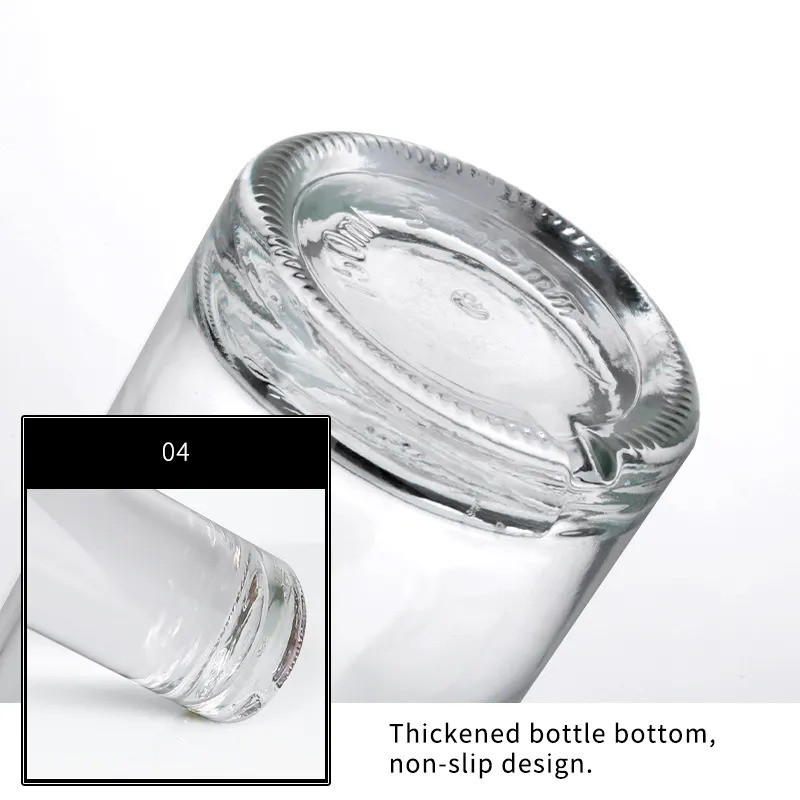 Sleek Appearance 750ml Custom Glass Bottle for Liquor Gin Brandy Rum Vodka and Spirit