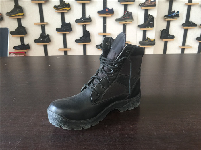 Fiberglass Safety Steel Toe Cap Work Boots 240J No Lateral Stitching For Policeman