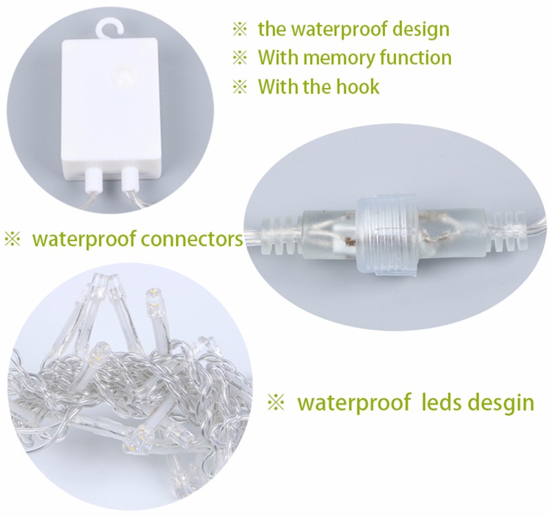 3x1/3x2/3x3m led wedding fairy string light christmas lights led fairy light garland for garden party curtain decorat