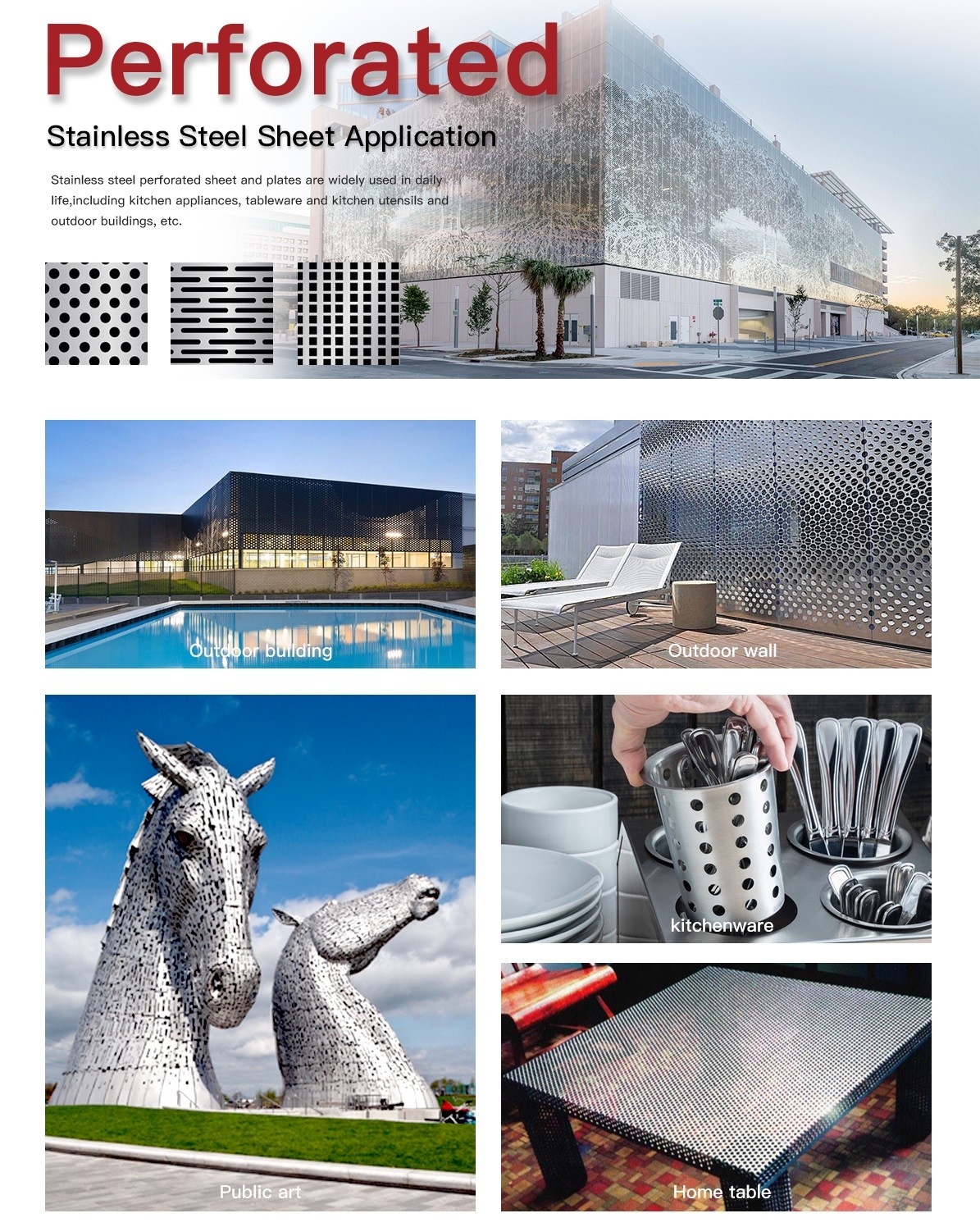 AiSi Slotted Perforated Sheet Metal Wall Decor 1.5 Mm Stainless Steel Sheet