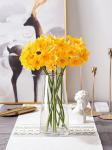 Yellow Silk Fake Daffodils Bulk Artificial Narcissus Flowers Custom