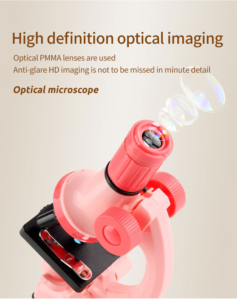 Student Science And Biology Experimental Equipment Plastic 1200 Times Microscope Toy