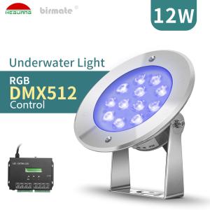 China SMD3535 RGB 500ma Underwater LED Spotlights 12W VDE Polishing 316L wholesale