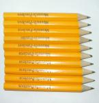 with customized logo and white eraser black round shape wood golf pencil