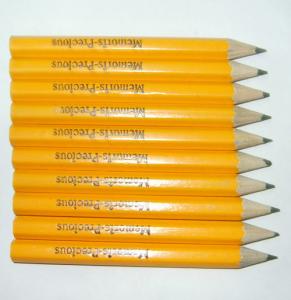 China with customized logo and white eraser black round shape wood golf pencil wholesale