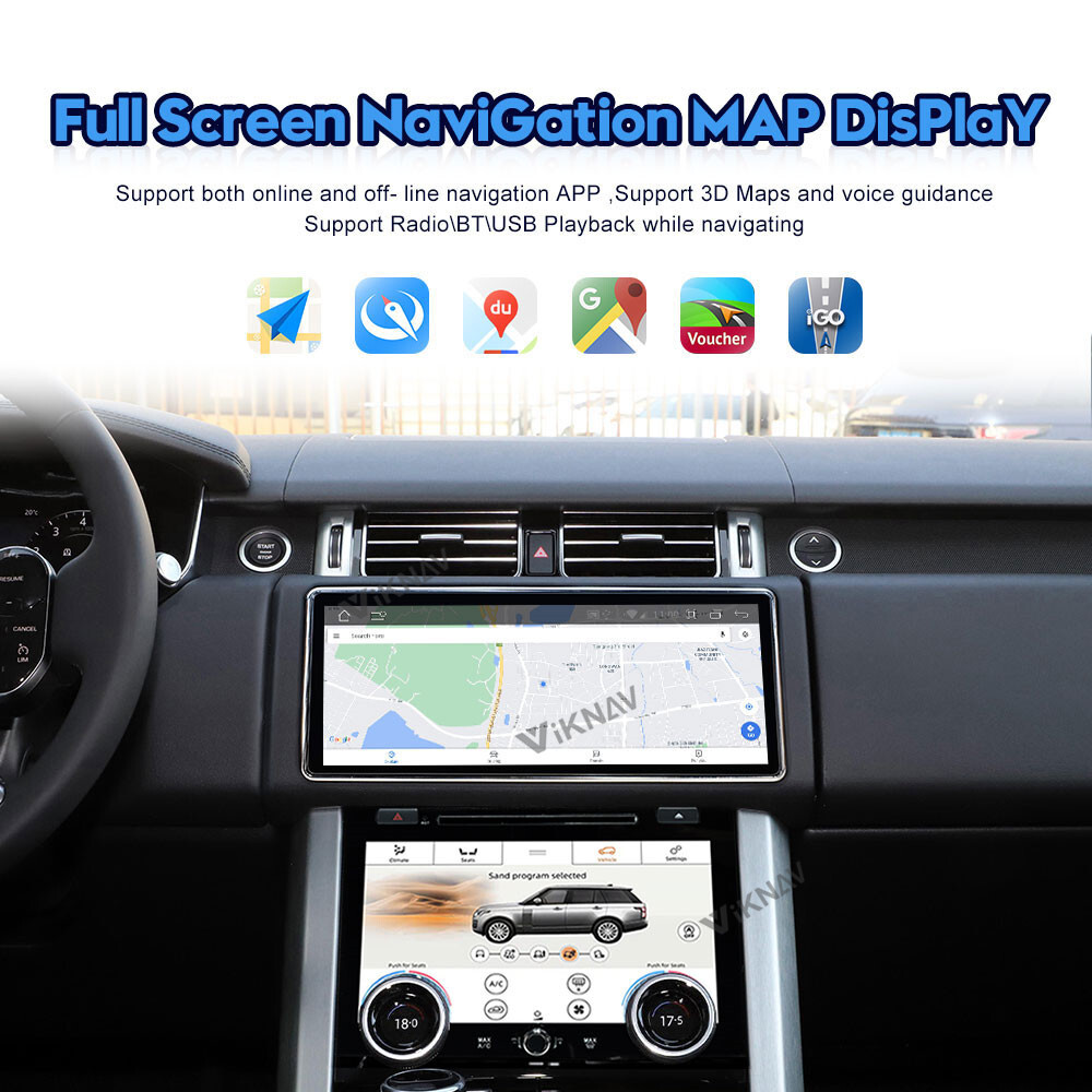 Viknav Car Radio For Range Rover Vogue L405 (2013-2020) 12.3 inch With AC Touching Screen Multimedia Player Navigation