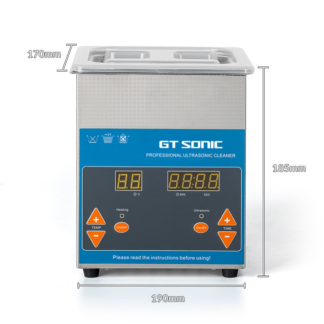 Table Top Eyeglasses Small Ultrasonic Cleaner With Drainage And Cool Fan