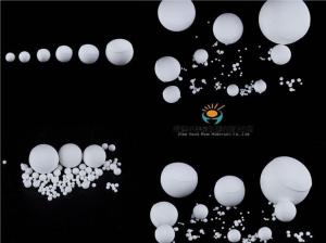 China Hardness 9 Inert Alumina Porcelain Balls Uses Grinding And Polishing Material wholesale
