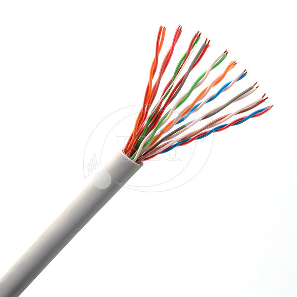 20 Pairs Solid Cat3 Telephone Cable / Waterprooft 24AWG Phone Line Cable