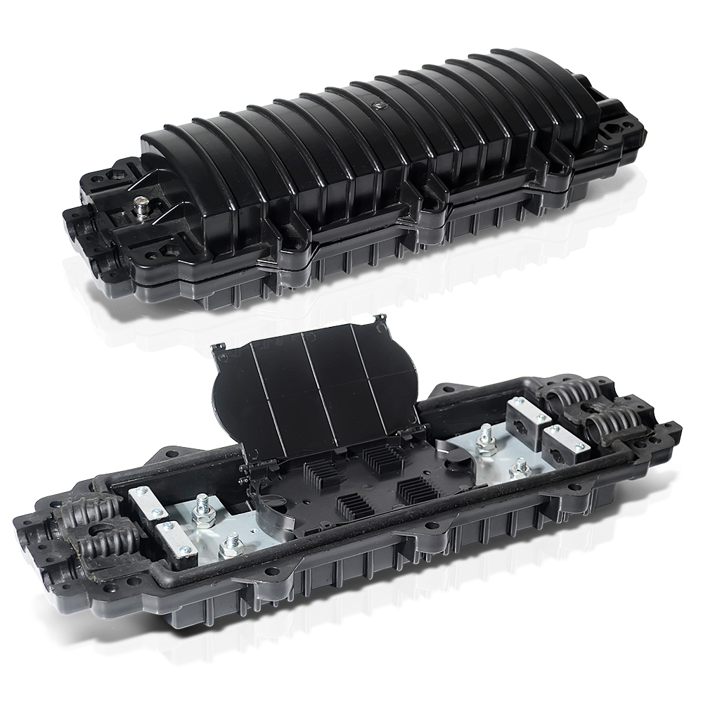 48 Core 96 Core Mini Optical Fiber Joint Closure With 2 Inlet 2 Outlet