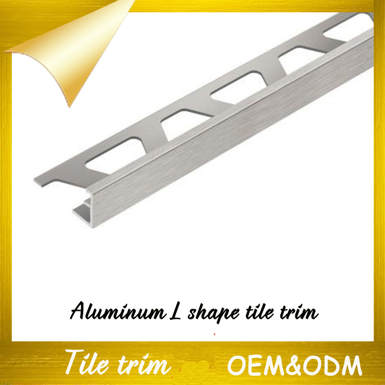 brushed aluminum tile straight edge trim