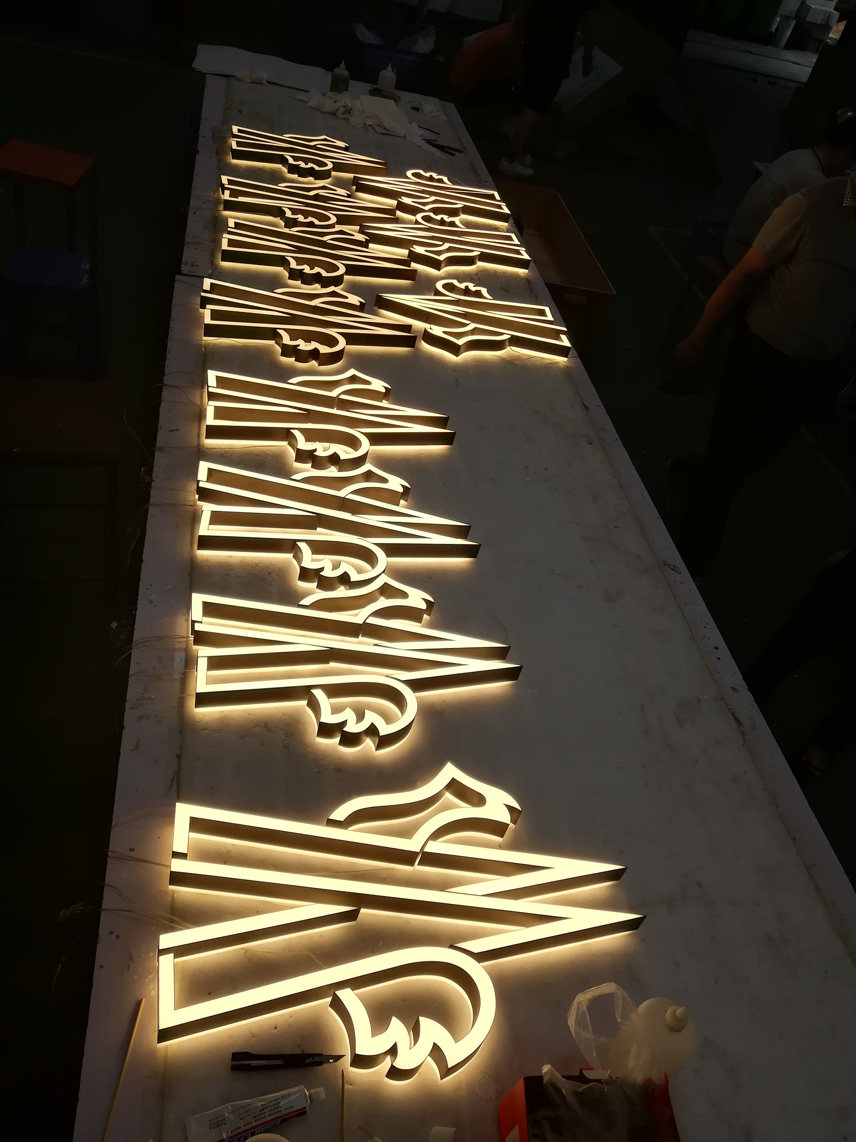 RGB Illuminated Signage Letters hanging / free standing 5 Years Warranty
