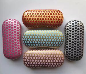 China Fashionable glasses cases with heart design leather wholesale