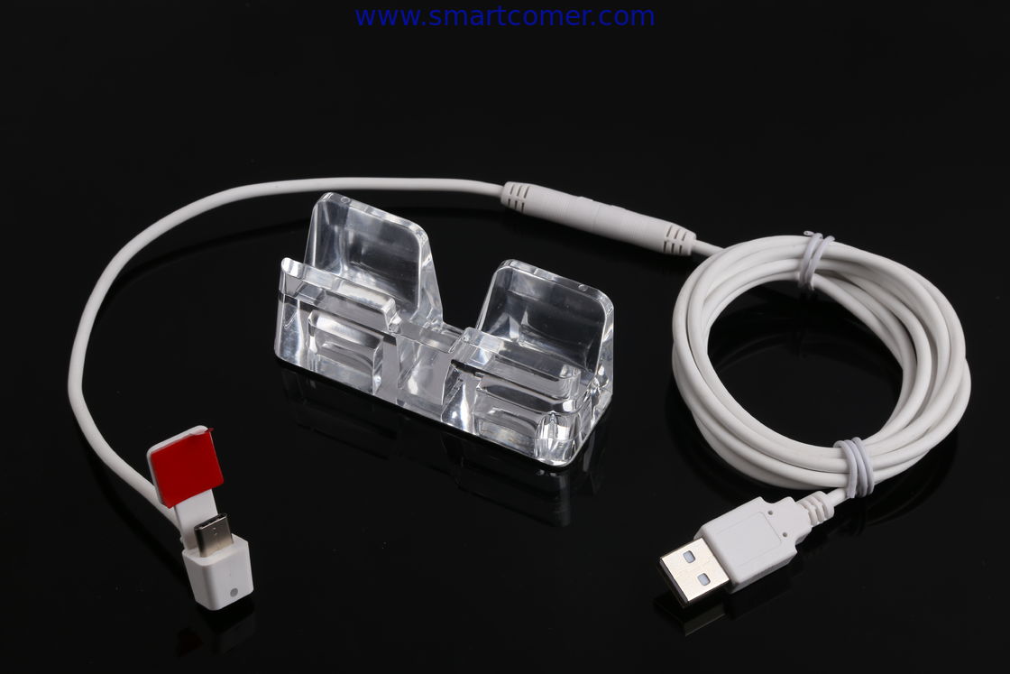 COMER centralized 6 USB-port security alarm box for mobile phone display stands