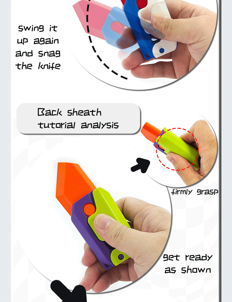 Radish Toy Knife The Best Decompression Toy for Children and Adults Plastic Material