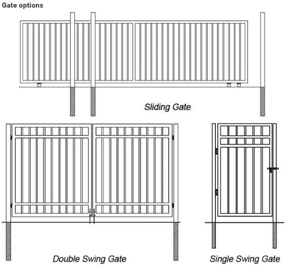 Flatten Top Galvanized Tubular Steel Fence Metal Rod Fencing