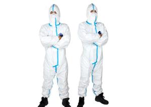 China Disposable Medical Non-Woven Siamese Isolation Clothing PE Film Breathable Protective Film Isolation Clothing wholesale