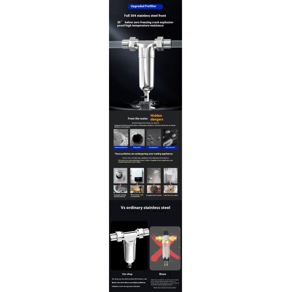 SS304 Hot Water Filter Tap 240*125*80mm Dimensions For Optimal Water Filtration