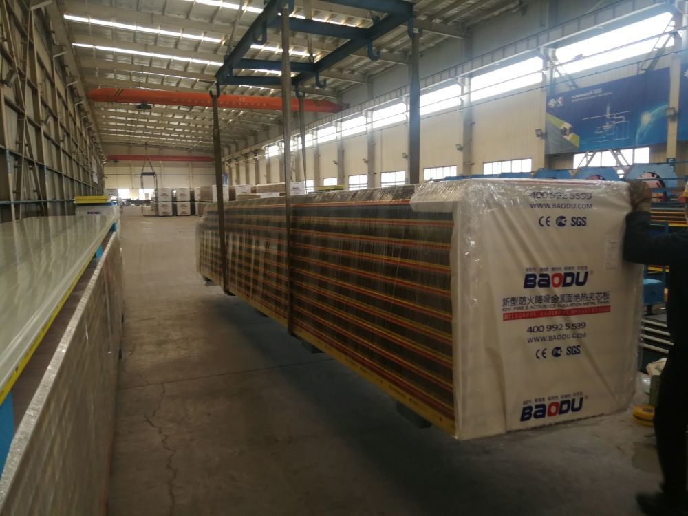 Rockwool Glasswool Acoustic Sandwich Panel Puf Sheets Outdoor