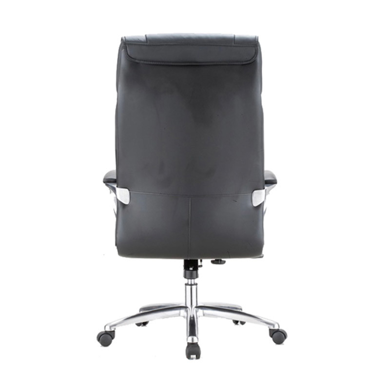 Black Executive Office Chair Rolling Swivel PU Leather Chair