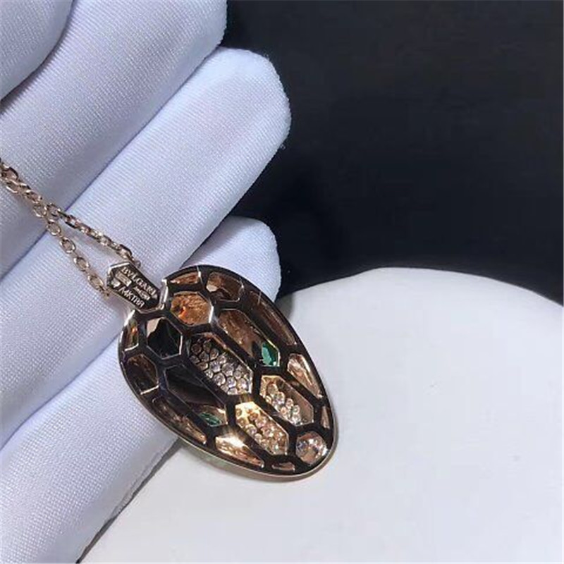 Factory jewels B Serpenti series necklace 18k gold white gold yellow gold rose gold diamond necklace