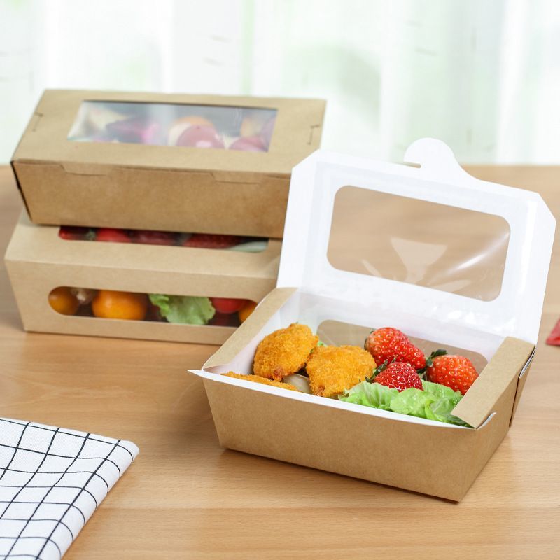 White Cardboard Paper Packaging Food Box for Restaurant Fast Food Snack Fried Chips Chicken Box