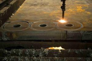 China Chrome Plated Carbon Sheet Metal Fabrication Laser Cutting Machine Parts wholesale