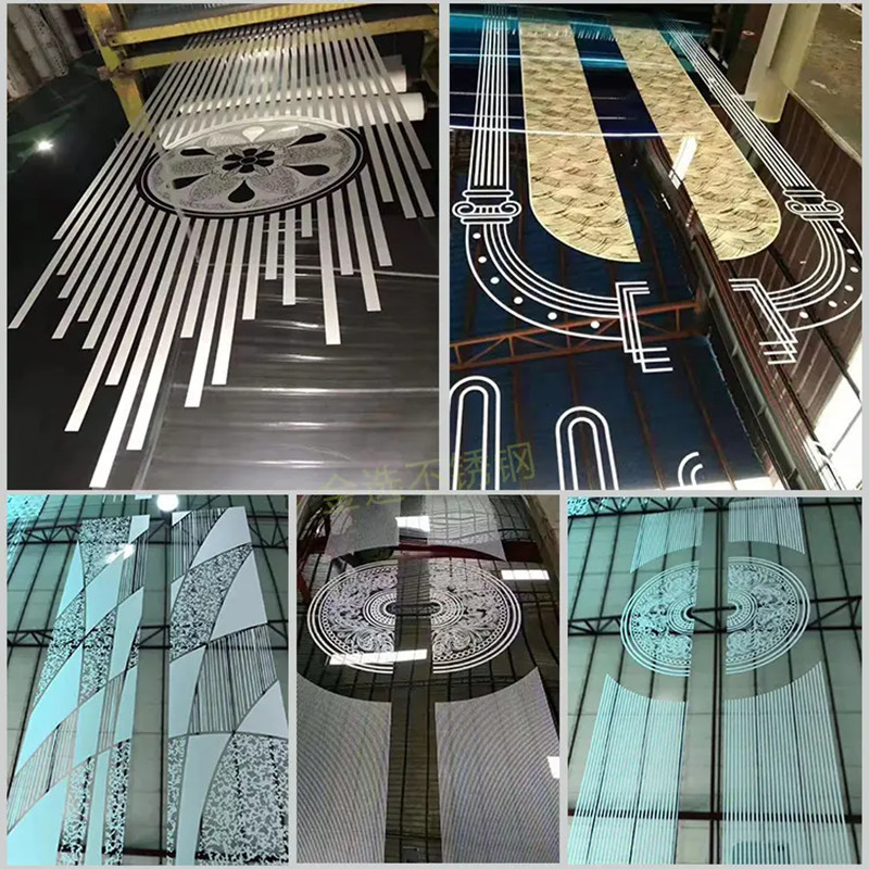 Mirror Finished 304 Etched Elevator Stainless Steel Sheet 0.2mm Thickness