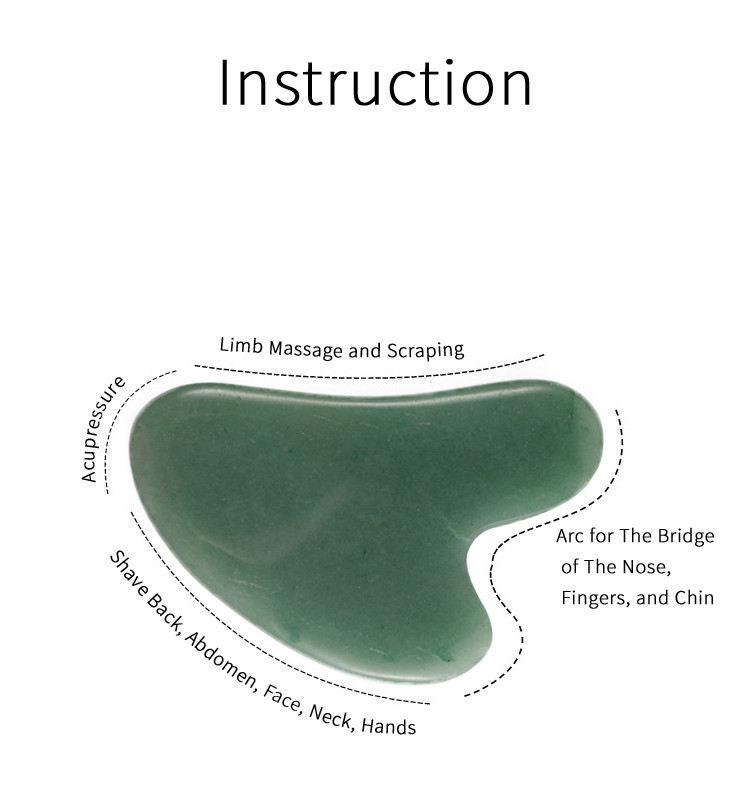 Blood Circulation Neck Forehead Jade Massage Roller