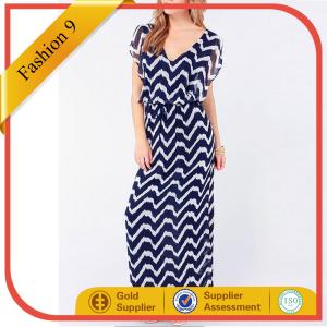 China Casual V Neck Floor Length Maxi Dress wholesale