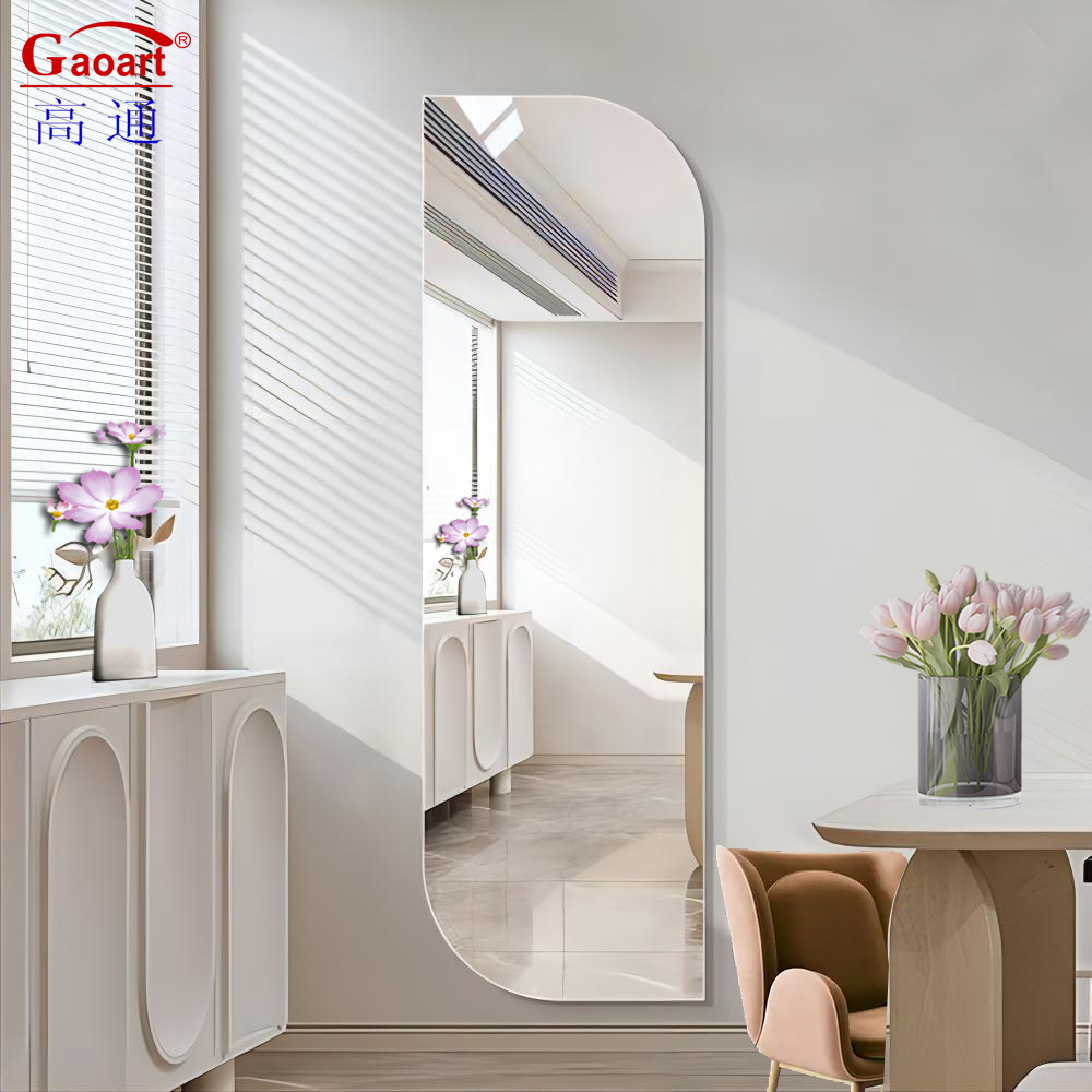 Home Full Body Float Glass Dress Design Length Led Light Beveled Wall Hanging Decoration Mirror