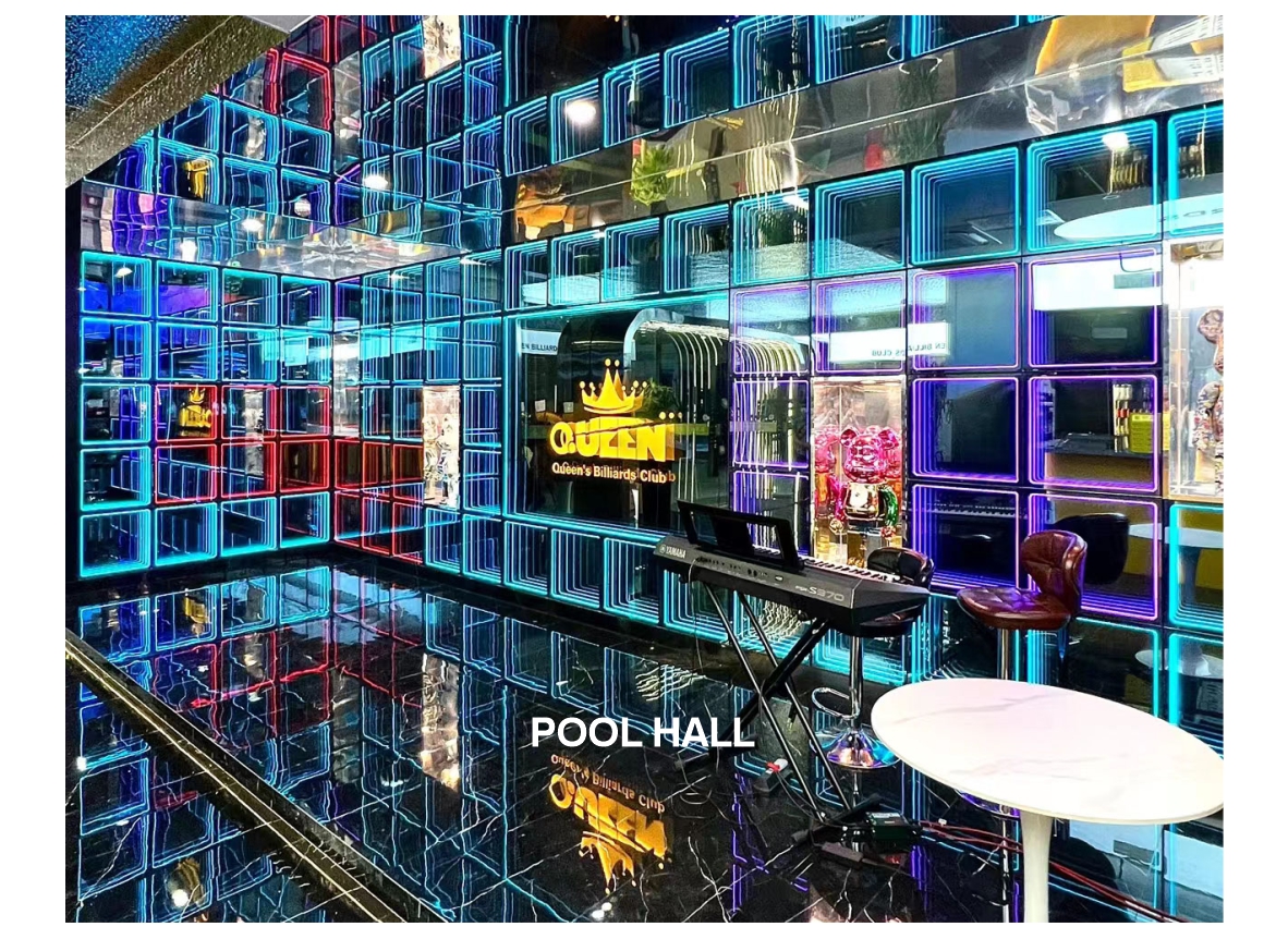 Neon Abyss Mirrors Bring Modern Twist to 3D Mirror Neon Dance Floor for DJ Disco Party