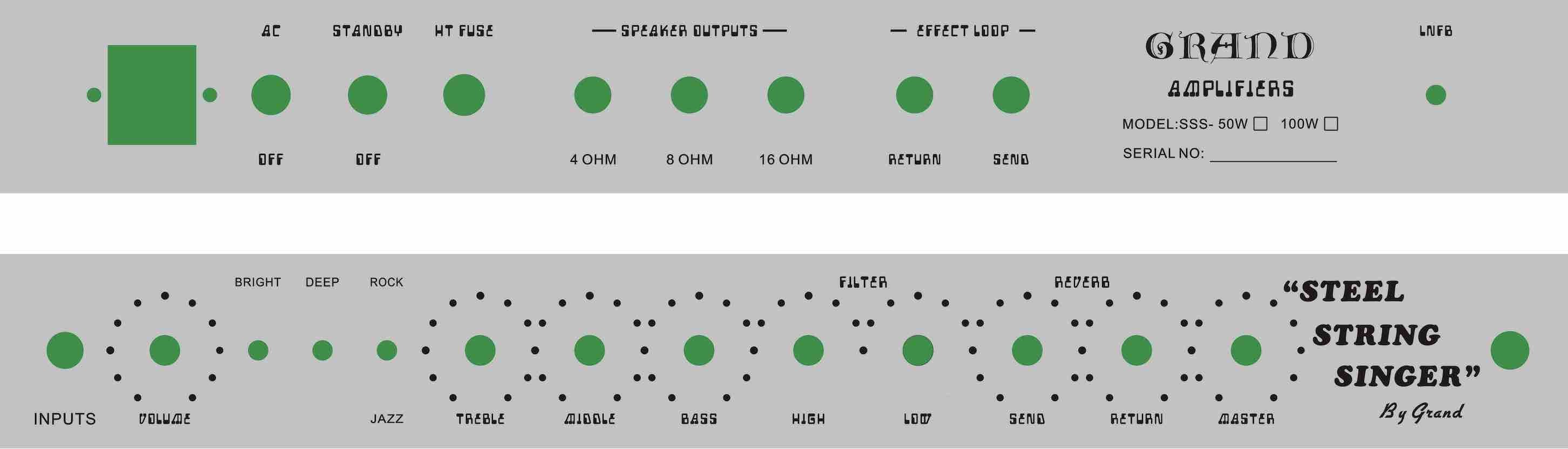 Custom Dumble Steel String Singer Clean Reverb Tone SSS20 ECC83S*5 EH 6V6*2, Handmade Grand Guitar Amp Head 20W 50W 100W Optional